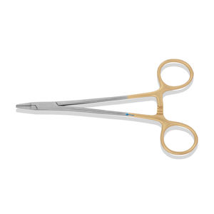 Punta TC de carburo de tungsteno Implante Dental quirúrgico de acero inoxidable Portaagujas Castroviejo 14cm TC recto/Curvo - Product Image 4