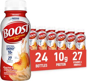 Bebidas Nutricionales Listas para Beber BOOST Original, Sabor Melocotón y Crema, 8 Fl Oz (Paquete de 24) - Product Image 4