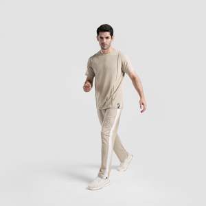 GA Cartel Custom Logo Embroidered Tee in Beige Compressed 200g and 240g Cotton/<b>Bamboo</b> Fiber <b>Screen</b> Print Design - Product Image 4