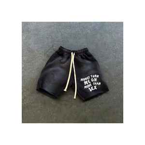 กางเกงขาสั้นผู้ชายผ้าฝ้ายสำหรับออกกำลังกายเอวยางยืด ระบายอากาศ แห้งเร็ว ทรงสปอร์ต รุ่นใหม่ล่าสุด สตรีทแวร์ แบบเรียบ หนา ทนทาน - Product Image 6