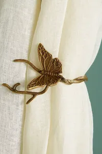 2 Pcs Wall Mounted Drapery Tiebacks with Screws Heavy Duty Metal Decorative Window Drapery Holder <b>Curtain</b> Hook - Product Image 2