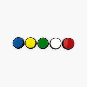 Large Arcade <b>Push</b> <b>Button</b> Set 5 Colors 12V LED Light Plastic Metal Construction Micro <b>Switch</b> Amusement Machine Accessories - Product Image 3