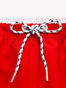 กางเกงว่ายน้ำผ้าฝ้ายระบายอากาศแบบไม่มีสายตกแต่งด้วยลูกไม้กางเกงขาสั้นสำหรับผู้ชายชุดว่ายน้ำแบบ100% ออกแบบโลโก้ได้ตามต้องการ - Product Image 3