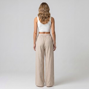 Pantalon Lurex léger et ample avec ceinture élastique, 100 % viscose, taille unique (tailles 38-44) - Product Image 2