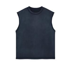 Custom Logo Vintage Gym Clothing High Quality Fitting 100% Cotton 275 GSM Cut Off Shirt Acid <b>Wash</b> Sleeveless <b>Mens</b> Tank Tops - Product Image 5
