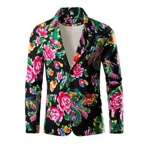 Diseño de sublimación Full HD estampado de seguidor 100% forro de edredón de poliéster abrigo de un solo pecho logo Blazer tamaño Slim Fit hombres Blazers - Product Image 5