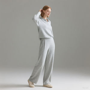 Nouveau Style décontracté femmes été deux pièces velours solide haut court à manches longues costume ensemble fermeture éclair poche 2 pièces - Product Image 2