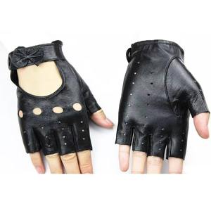 Cuero dedo completo a prueba de viento transpirable pantalla táctil guantes compatibles mujeres invierno deportes al aire libre ciclismo coche conducción gancho - Product Image 1