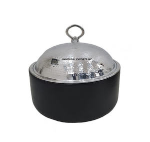 Pegatina Meena diseño Metal Hotpot forma redonda diseñador lujo cazuela clásico elegante Metal calentador de alimentos - Product Image 3