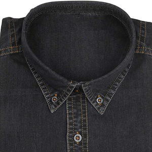 Camisa Vaquera de Algodón 100% Transpirable Hecha a Mano para Hombre de Pakistán, Textura Vintage Lavada, Ecológica, Antiarrugas, Informal - Product Image 6
