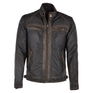 Veste de moto personnalisée en cuir matelassé pour hommes, imperméable au vent, vêtements de course, protection de l'équitation en plein air, motard - Product Image 5