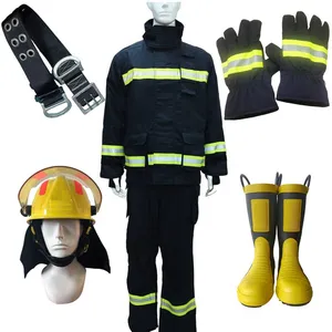 Harga grosir langsung pabrik seragam pemadam kebakaran setelan tahan api api untuk pemadam kebakaran