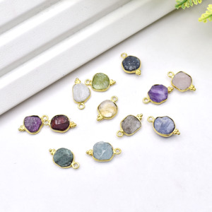 Conjunto de bisel de Plata de Ley 925, abalorio pequeño, Cuarzo Rosa Natural, piedras preciosas en bruto, fianza única, joyería elegante para mujer, regalo para ella - Product Image 6