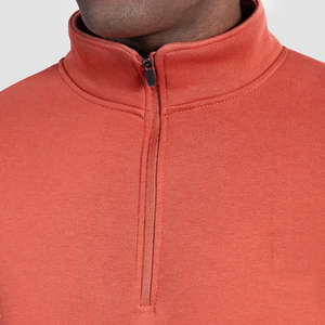 Meilleur tissu coton sweat personnalisé sweat uni personnalisé demi fermeture éclair sweats à capuche sweat-shirt - Product Image 6