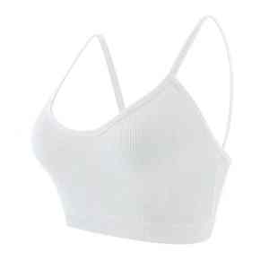 Soutien-gorge de sport pour femme personnalisé, écologique, à maintien élevé, antibactérien, respirant, sans coutures, pour la gym, à bretelles larges, extensible, couleur unie - Product Image 6