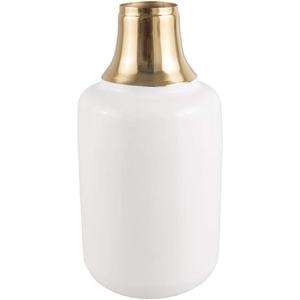 Decoración moderna lujosa para el hogar, soporte de florero de Metal chapado en oro y esmalte blanco, impresionantes arreglos florales, acabado con recubrimiento en polvo - Product Image 3