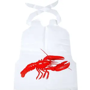 Groothandel Wegwerp Kreeft Slabbetjes Volwassen Schort Custom Wegwerp Zeevruchten Slabbetjes Plastic Restaurant Crawfish Bib