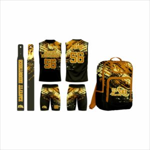 Ensemble de shorts de football de compression pour hommes 7v7 avec drapeau américain, maillot personnalisé, 100% polyester, respirant, séchage rapide, impression numérique - Product Image 1