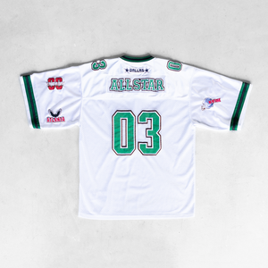 Camiseta de malla retro de fútbol americano de diseño personalizado al por mayor transpirable de secado rápido totalmente sublimación impresa Cultivo de gran tamaño - Product Image 2