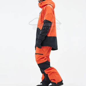 Venta al por mayor de la fábrica de fabricación de traje de esquí caliente de alta visibilidad nuevo diseño transpirable con capucha cuello cierre de cremallera para el invierno - Product Image 2