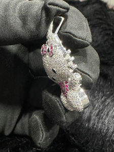 Personalizado 925 plata esterlina inicial Bit Cion colgante Iced Lab Grown Moissanite hindú Hip Hop joyería de moda para hombres - Product Image 2