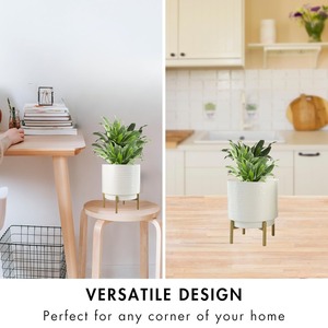 Pot de fleurs blanc de qualité supérieure pour plantes d'intérieur, style moderne pour la maison, utilisation décorative sur table, sol ou balcon, en provenance d'Inde - Product Image 6