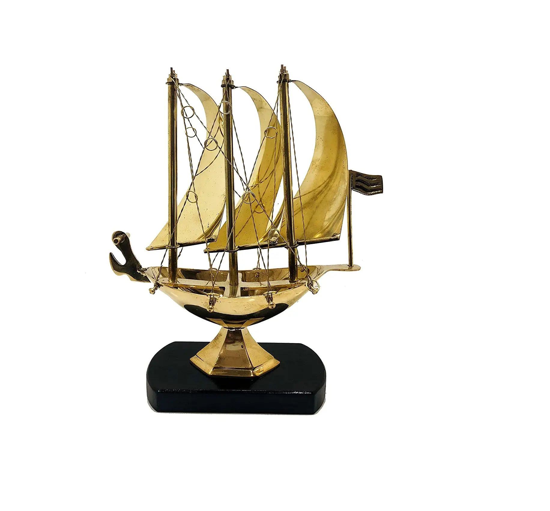 Barco de bronze titanic com base de madeira, item de peça perfeito para decoração de casa e itens de presente com 28 cm