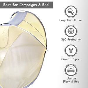 One Person <b>Folding</b> Self-Supporting Heavy Duty Polyester Heavy Quality Mosquito Net (<b>Single</b> <b>Bed</b> Size Base Cloth All-Season Adult - Product Image 5