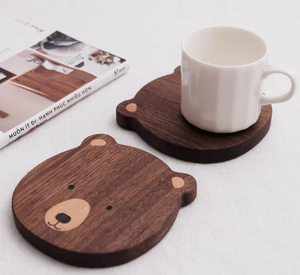 Natural <b>Wood</b> Round Coasters <b>Placemats</b> Minimalist Indian Decorative Tabletop Personalized Display for Guests for Restaurants - Product Image 5