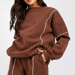 ชุดวิ่งออกกำลังกายสองชิ้นสำหรับฤดูหนาวกางเกงมีฮู้ดสำหรับผู้หญิงชุดวอร์มพิมพ์ลายชุดออกกำลังกาย - Product Image 2