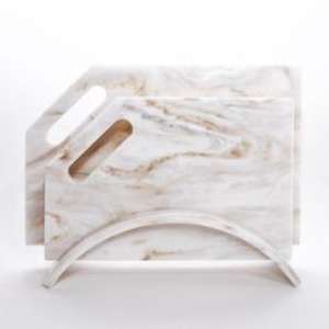 Planche à découper en marbre robuste conçue pour protéger les comptoirs tout en offrant un espace de travail attrayant et pratique pour la cuisine - Product Image 5