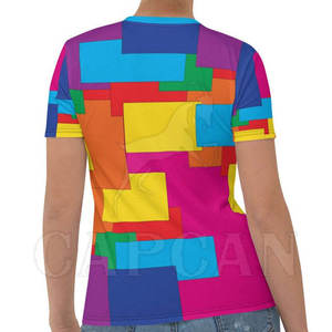 Las camisetas de secado rápido para mujer más vendidas, camisetas impresas transpirables de diseño personalizado con decoración bordada de alta calidad - Product Image 3