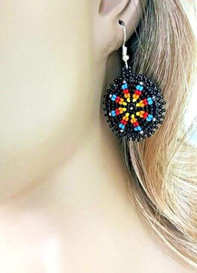 Top vente mode boucle d'oreille à la main bijoux ethniques perlé gland boucles d'oreilles pour les femmes en vente - Product Image 6