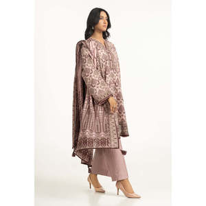 IUSTKSD-1378 Ensemble décontracté 3 pièces pour femme en coton 100% respirant imprimé Khaddar - Product Image 6