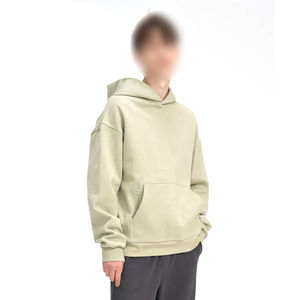 Hoodies d'hiver pour hommes, 100% coton, coupe oversize, style streetwear, design personnalisé haut de gamme 2025, logo personnalisé imprimé en relief - Product Image 4