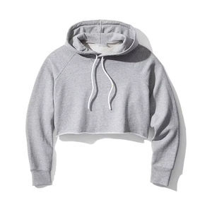 Boxy sweat à capuche d'hiver en éponge française Fit poids lourd coton surdimensionné recadrée hommes 350gsm tissu personnalisé Logo brodé - Product Image 1