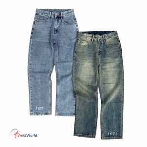 Venta al por mayor de pantalones de mezclilla de cintura media Harem para hombres de negocios Casual Stretch Regular Jeans clásico Formal ODM Direct Vietnam Factory - Product Image 6