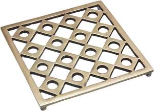 Antique Brass <b>Metal</b> <b>Trivet</b> Classic Square Design with Heated Function Gold Color Fancy Decor for Kitchen Wholesale Standard - Product Image 3