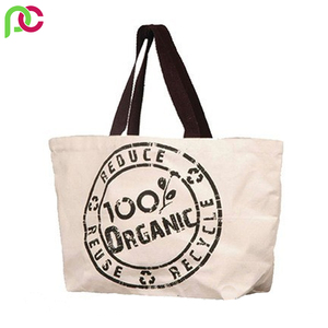 100% Cotton Eco-friendly Heavy Duty <b>Canvas</b> <b>Tote</b> Bag Custom Printed Logo Personalized Letter Pattern Medium Size Shopping - Product Image 3
