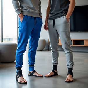 Sportswear Jogging Drawstring <b>Waist</b> Sweatpants <b>Men's</b> Breathable Heavyweight Streetwear Slim Fit Trouser Pajama <b>Men</b> - Product Image 1