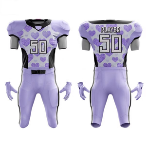 ชุดเครื่องแบบอเมริกันฟุตบอลระบายอากาศแขนสั้นมีโลโก้ตามสั่ง - Product Image 1