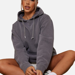 เสื้อฮู้ดดี้เปล่าสำหรับฤดูหนาวขายส่งจากสหรัฐอเมริกา |   เสื้อฮู้ดดี้ยูนิเซ็กซ์ ผ้าฝ้าย 100% บุขนด้านใน สไตล์ไฮสตรีท |   โลโก้ด้านหน้าแบบกำหนดเอง OEM จำนวนมาก - Product Image 2