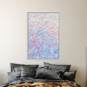 Toile imprimée : Art mural en verre violet vibrant avec motif abstrait, TOILE ENCADRÉE BLANCHE - Product Image 1