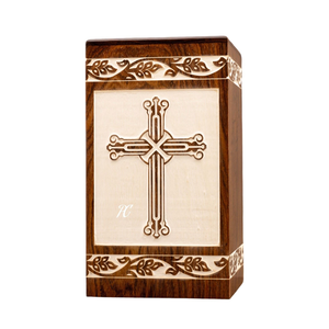 Handcrafted Rosewood Cremation Urn Wooden Cross Memorial, Adult <b>Ashes</b> Memorial <b>Keepsake</b> Decorative Cremation Urn for <b>Ashes</b> - Product Image 2
