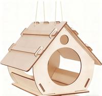 EN STOCK Cage à oiseaux en bois DIY, décoration d'intérieur, nichoir suspendu fait main pour l'extérieur, mangeoire à oiseaux à assembler, jouet décoratif pour enfants