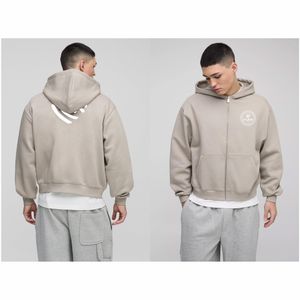 Sweat à capuche en coton biologique 100% pour hommes de haute qualité Streetwear épais et épais surdimensionné à motif solide perlé Style hivernal - Product Image 1