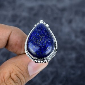 Agate 925 Sterling Silver Pear Shape Bezel Setting Gemstone Antique Handmade Bohemian Trendy <b>Black</b> Rhodium Plated <b>Rings</b> for <b>Men</b> - Product Image 2