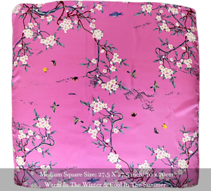 Designer <b>Silk</b> <b>Scarf</b> Custom Made OEM ODM Printed Plaid Solid Casual Floral Logo Foulard All Seasons - Product Image 3