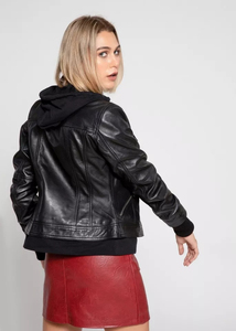 Chaquetas de Cuero Personalizadas OEM de Alta Calidad al por Mayor, Chaqueta de Motociclista de Invierno Transpirable de Lona y Cuero Vacuno Genuino Premium con Logotipo Frontal para Hombre - Product Image 3