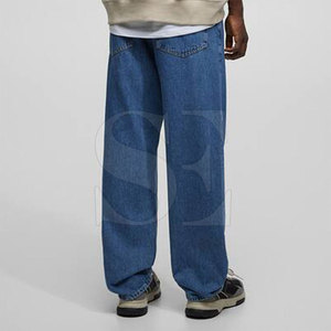 Pantalones vaqueros de la mejor calidad, pantalones vaqueros personalizados 2024, pantalones vaqueros holgados lisos, Pantalones vaqueros de Hip Hop de gran tamaño para hombres, ropa de calle informal para hombres - Product Image 4